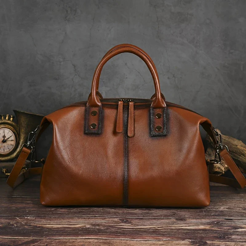 Vintage Genuine Leather Handbag for Women