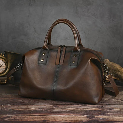 Vintage Genuine Leather Handbag for Women