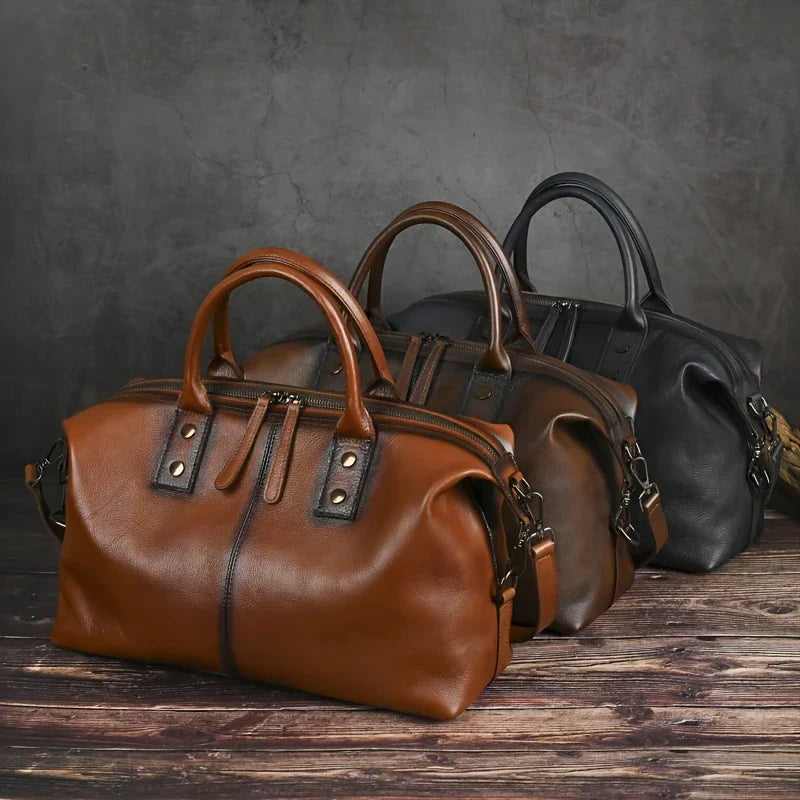 Vintage Genuine Leather Handbag for Women